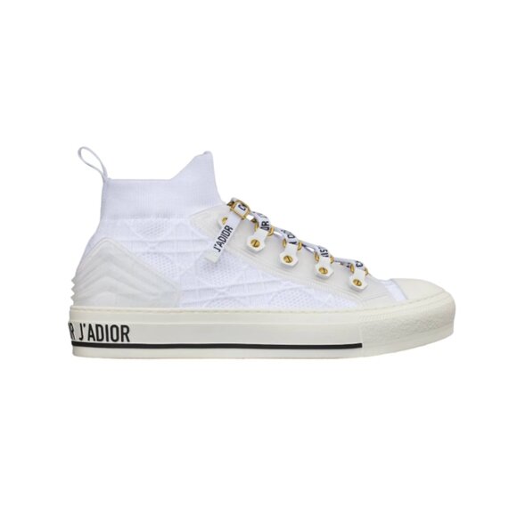 NEW Christian Dior Walk n'Dior Sneakers Womens 38.5 8.5 White Cream Trainers NWT - Picture 1 of 16